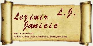 Ležimir Janičić vizit kartica